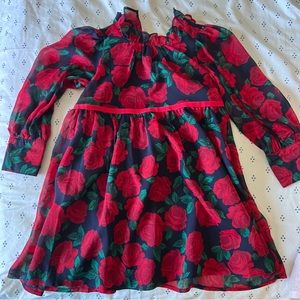 Beautiful red rose dress. Worn a few times to church. In excellent condition